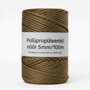Polüpropüleenist nöör 5mm/500gr kuldne