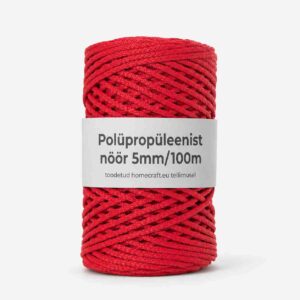 Polüpropüleenist nöör 5mm/500gr punane