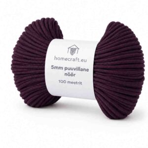 5mm punutud nöör vihtides tume ploom
