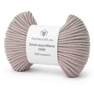 5mm punutud nöör vihtides hallikasbeež