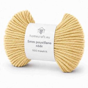 5mm punutud nöör vihtides kollane