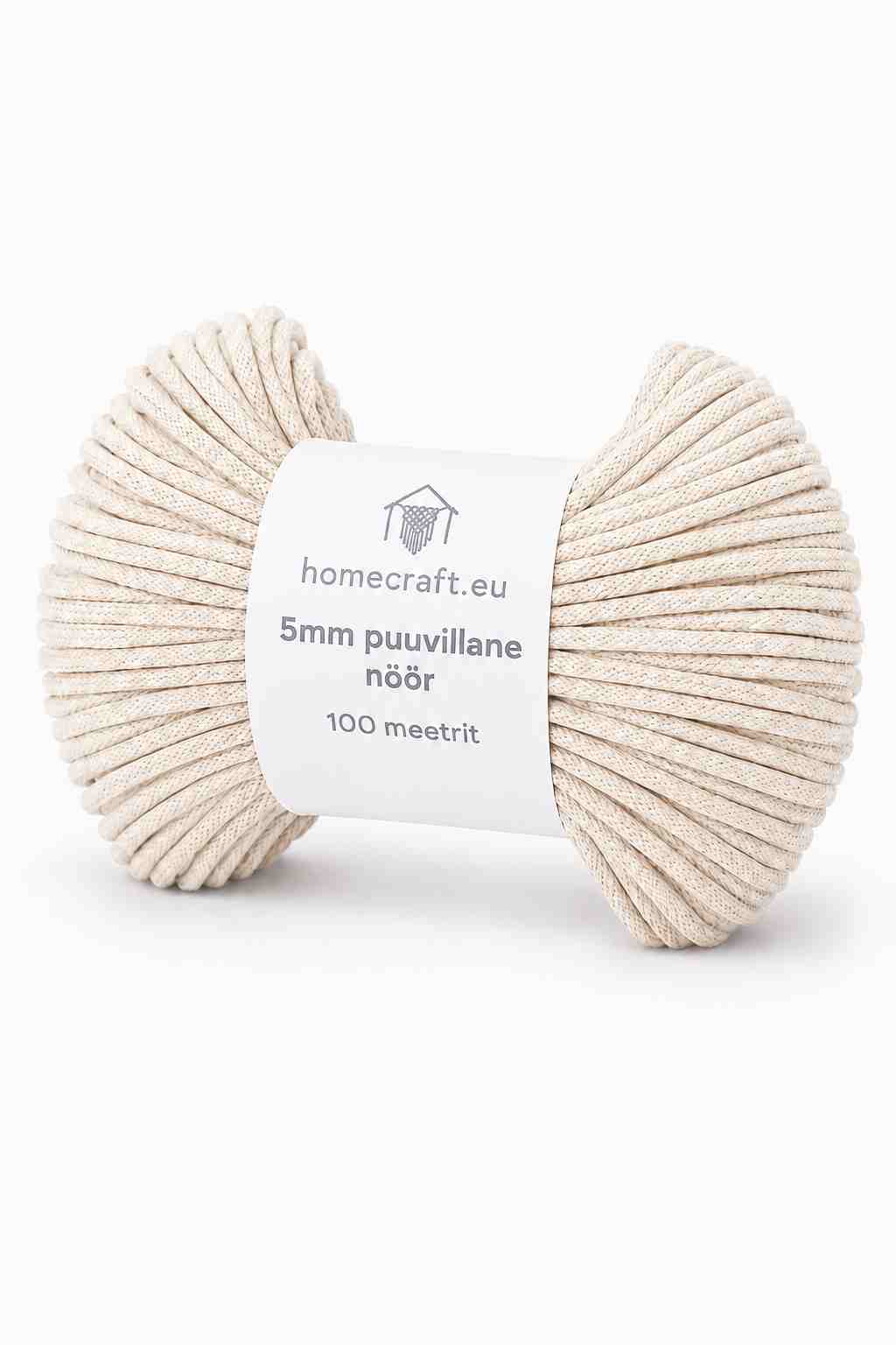 5mm punutud nöör vihtides lattetoon