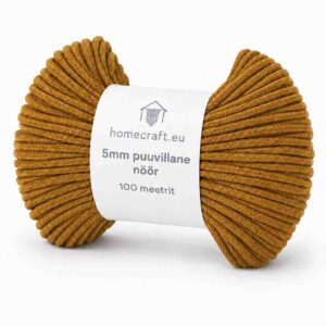 5mm punutud nöör vihtides sinepikollane