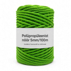 Polüpropüleenist nöör 5mm/500gr laimitoon